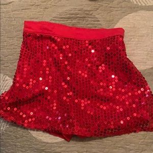 Disney red toddler sequin skort